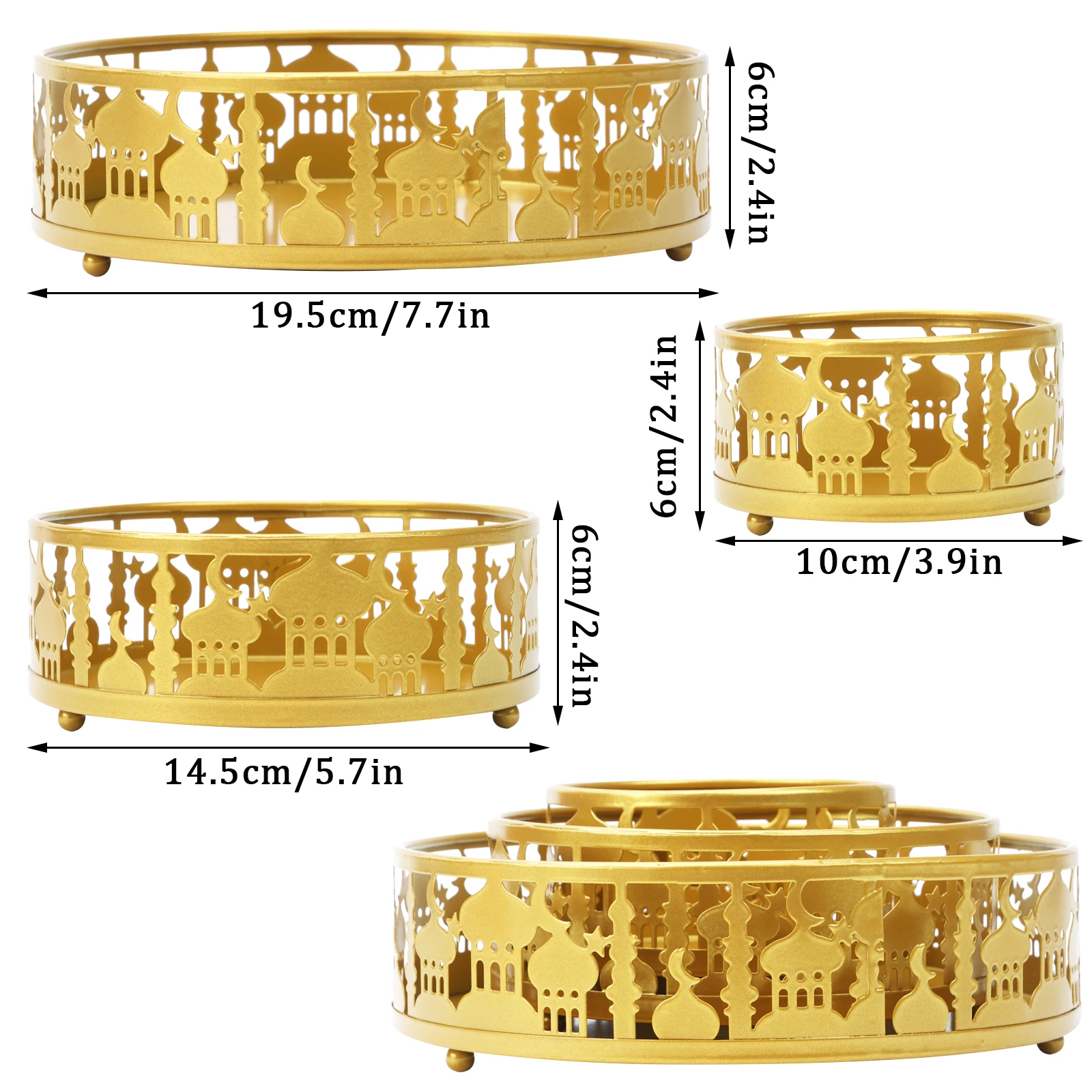 3 шт. круглые подносы для праздника набор обеденных тарелок |
