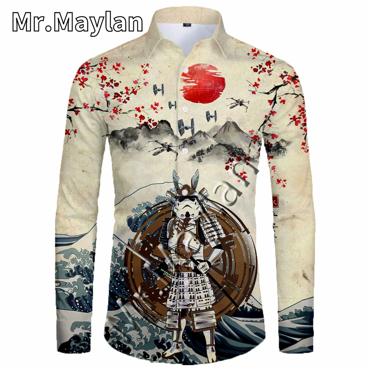 

Мужская пляжная рубашка с длинным рукавом, размеры до 5XL