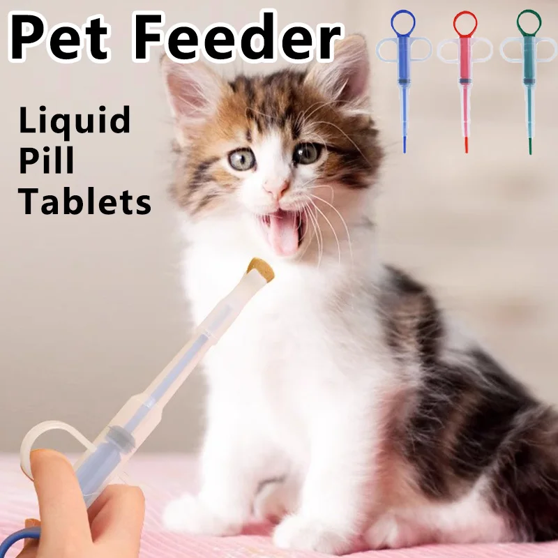 

Pet Medicine Syringe Tablet Pill Gun Piller Push Dispenser Medicine Water Milk Dog Cat Puppy Feeder Kit Feeding Tablet Pill