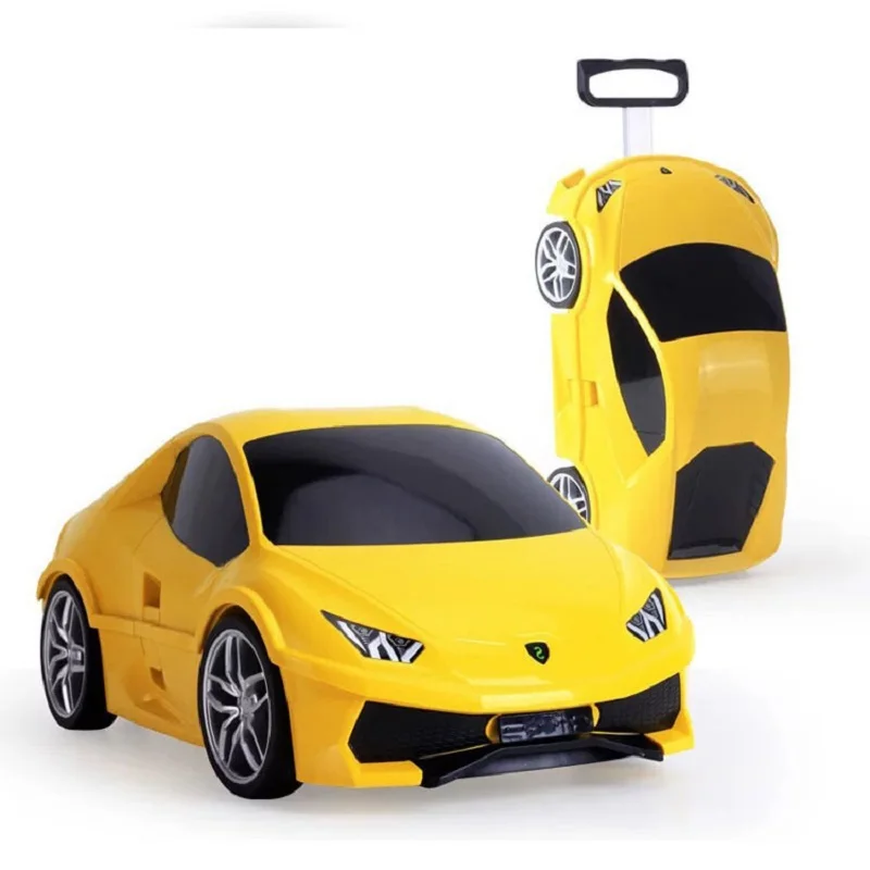Kids car suitcase for kids Rolling luggage baby Sports car toy Travel Luggage Drag box wheeled Travel Trolley locker for boys