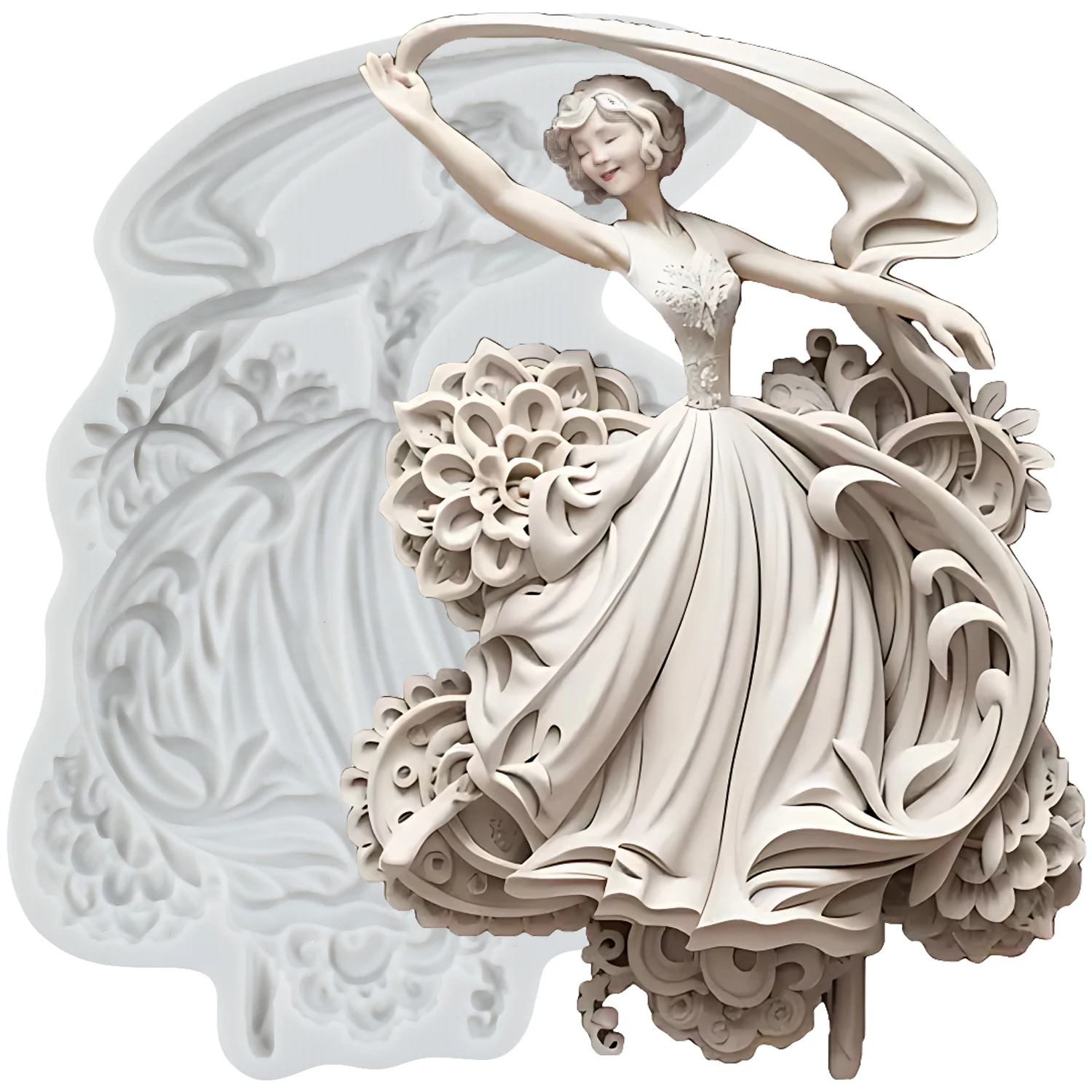 

Форма для торта Mujiang Силиконовая Балерина