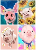 5d diamond painting pig full square round diamond art for adults and kids embroidery diamond mosaic home decor
