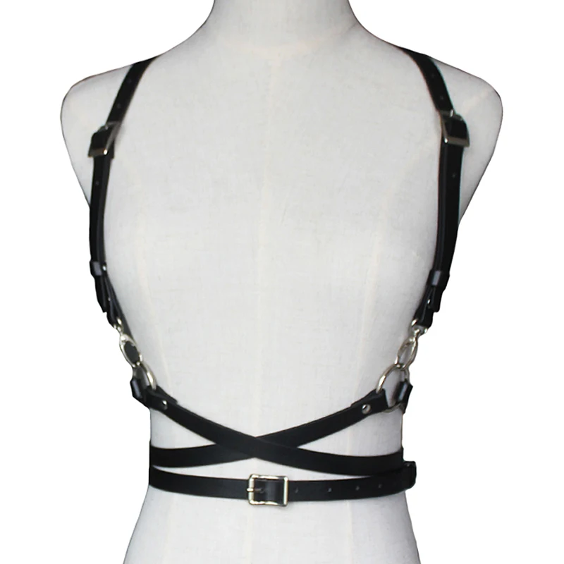Ladies Strap Belt Fashion Black Pu Leather Bound Clothes Pants Cross Belt Gothic Self Tie Wrap Adjustable Dress Slimming Corset