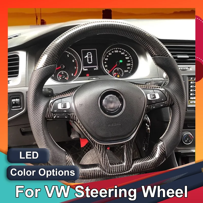 Новое обновленное рулевое колесо для VW Golf 6 MK6 GTI R Scirocco Polo 2008-2014 алькантара Forge Carbon 32