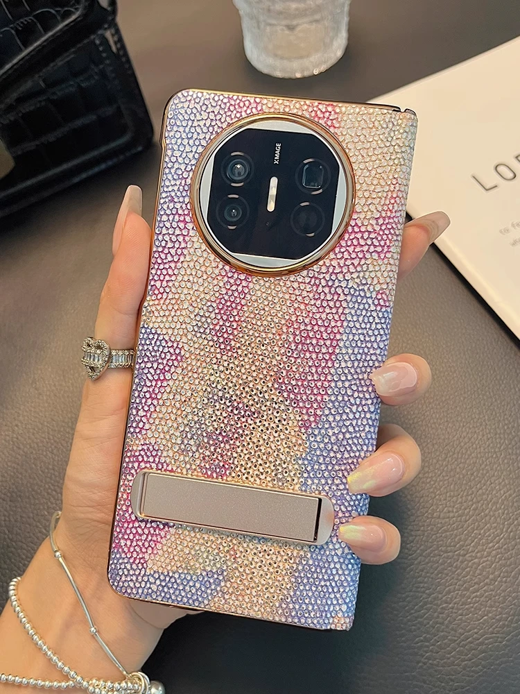 Чехол для телефона Huawei Mate X5 X3 градиентный чехол из натуральной кожи супер матовая