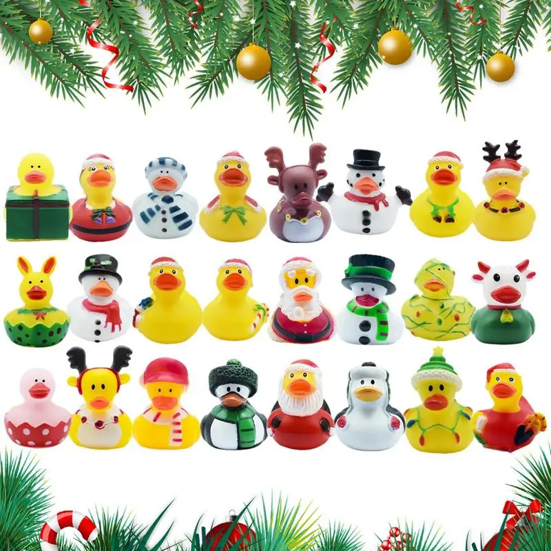 

Rubber Ducks Duckies Toys For Babies 26 Pieces Small Duck Holiday Favors Christmas Themed Duck Bathtub Pool Toys For Winter
