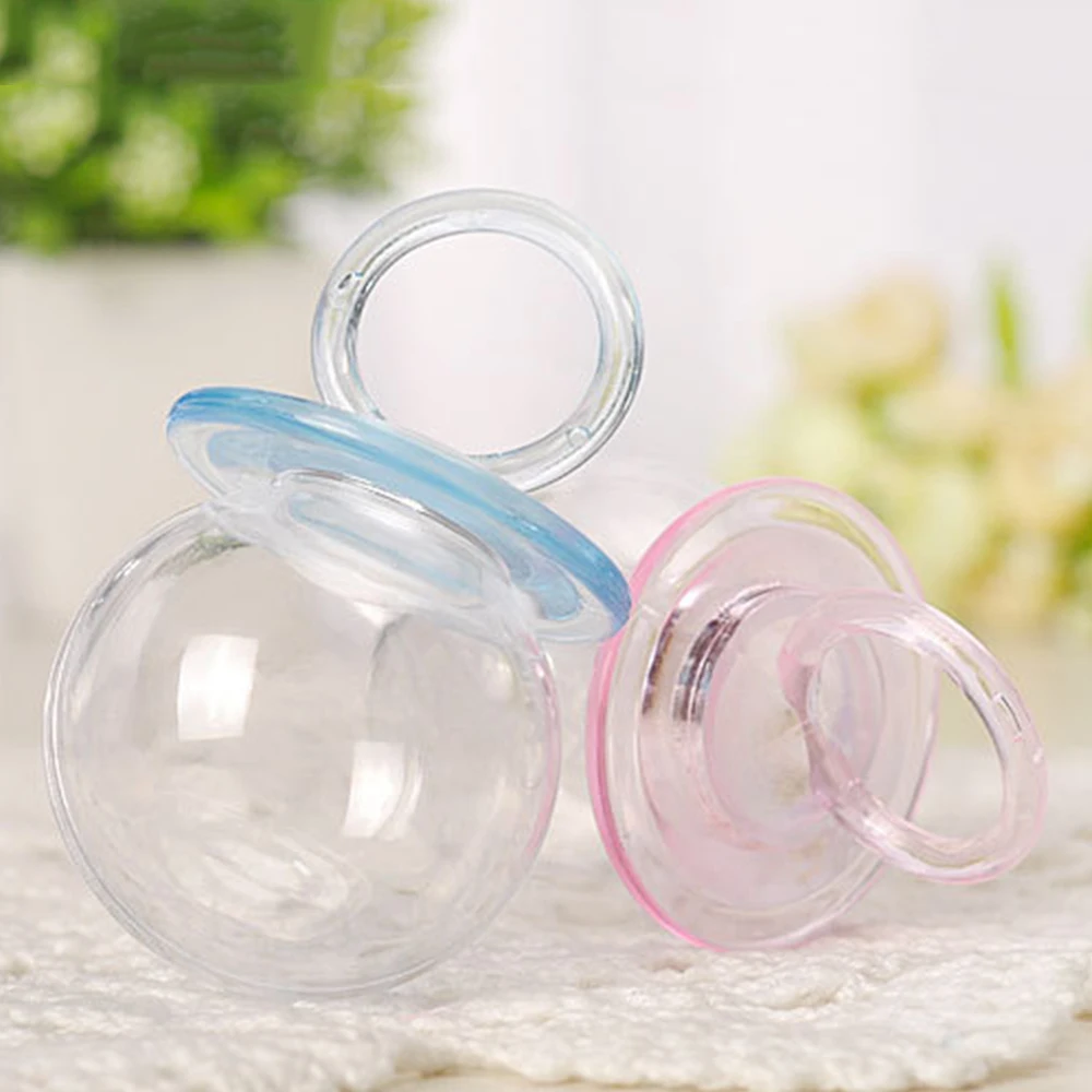 

12 Pcs New Transparent Plastic Baby Celebration Candy Box Baptism Favor Creative Wedding Party Decoration Baby Shower Birthday G
