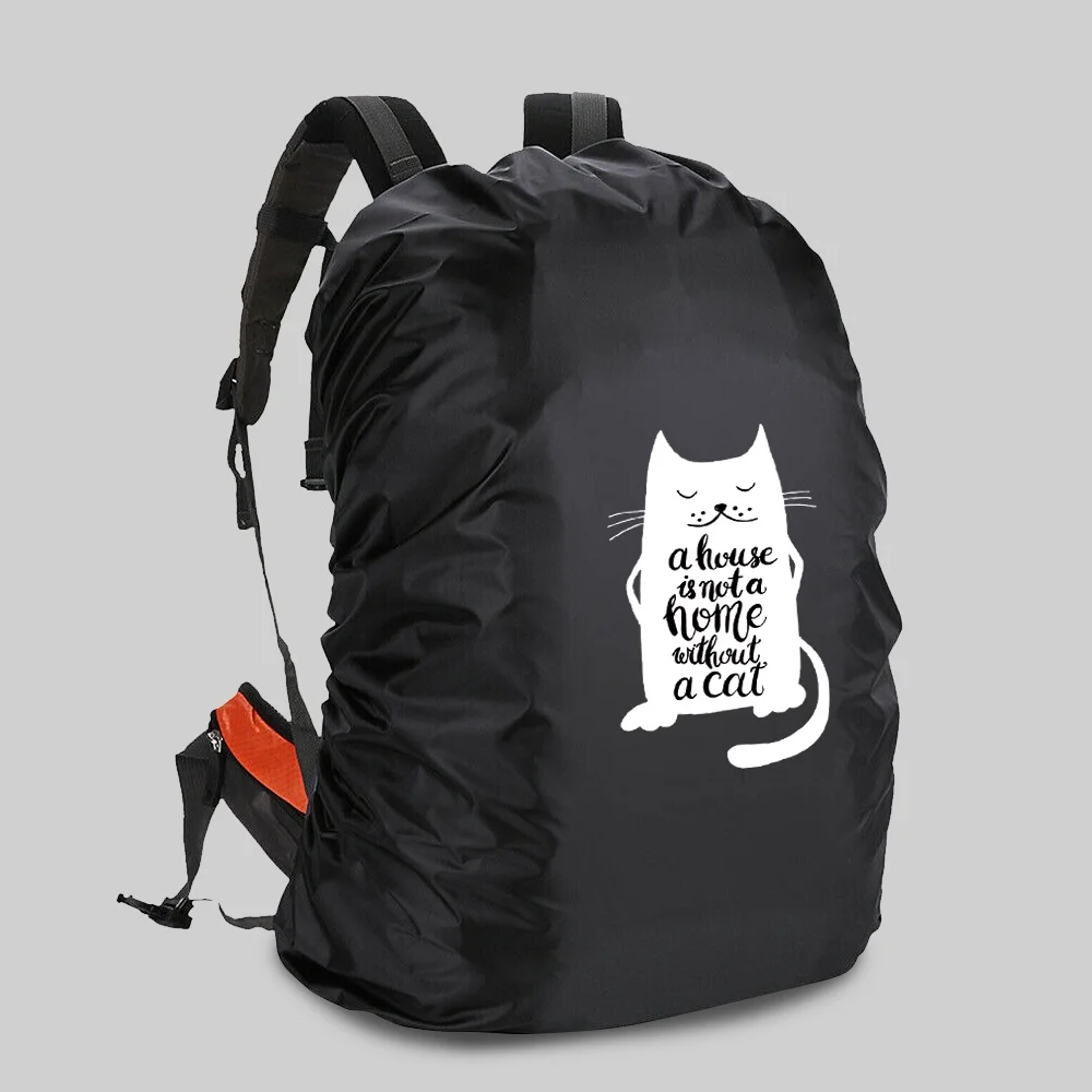 

Защитный чехол от дождя, школьный рюкзак, водонепроницаемый и пылезащитный, 20-70 л, для кемпинга, с белым изображением, рюкзак для скалолазания на открытом воздухе, дождевик