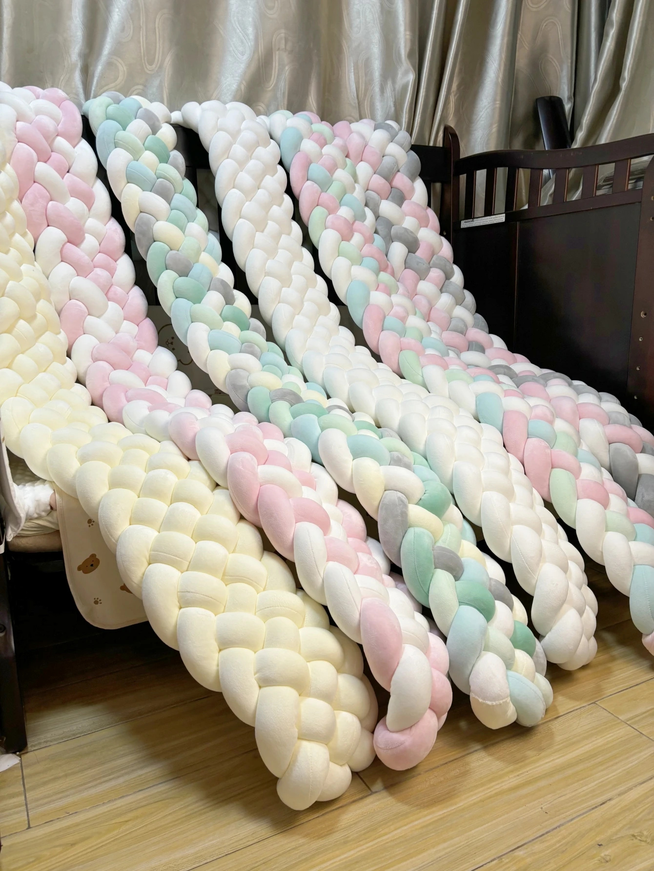 Длинная плетеная Подушка 2 м 3 детская мягкая подушка-бампер ручной работы с 6