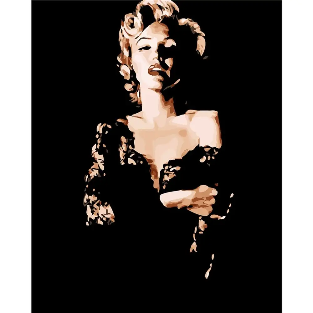 

CHENISTORY Marilyn Monroe DIY Pictures By Number Kits Star Decor Home Painting By Numbers Audrey Hepburn Drawing On Canvas Art G