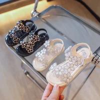 princess sandals summer 2022 child beach shoes girls for kid shoe for girl sandals rhinestones flowers fashion shoe 2 10 years