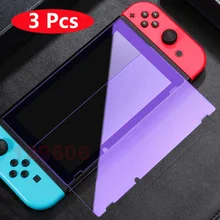 3Pcs Protector Screen Glass for Nintend Switch Tempered Protective Anti Blue Light Protection Glass Film for NS Switch Lite Oled