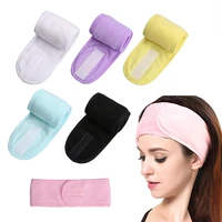 adjustable makeup headband hair bands wash face hair holder soft toweling facial hairband bath spa hair accessories for women
