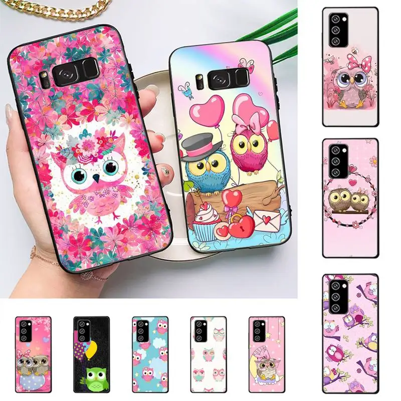 

Lovely Owl Cartoon Animal Phone Case for Samsung Note 5 7 8 9 10 20 pro plus lite ultra A21 12 72
