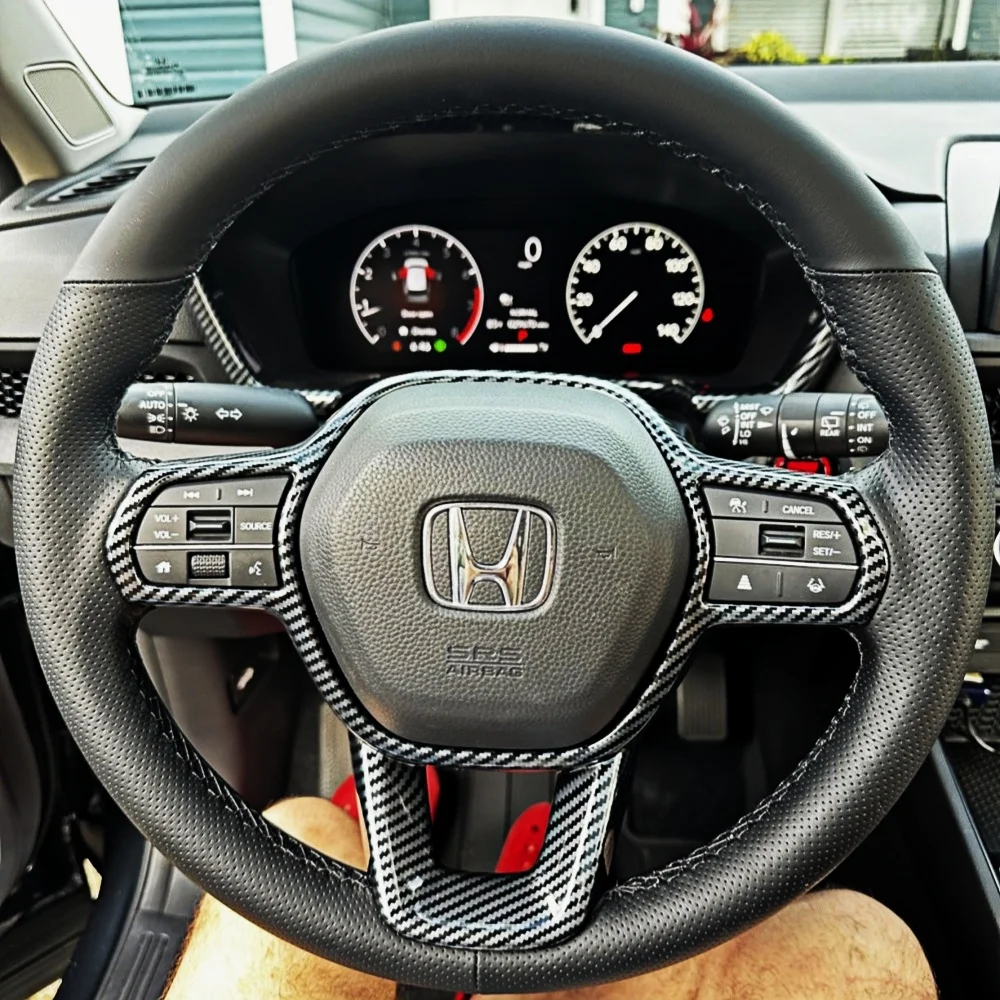 

Кастомизация Черная ручная шитье Микрофибра Кожа Автомобильный чехол на руль Аксессуары для Honda Accord Civic 11-го поколения 2023 г.