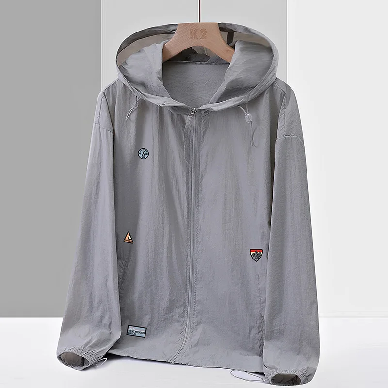 

Men's Windbreaker Waterproof Jackets Women Sun UV Protection Brathable Hooded Coats Camping Hiking Cycling Jacket Male Clothes