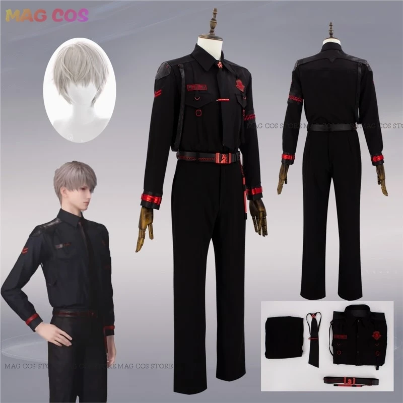 Игра Love And Deepspace Xavier Косплей Костюм Парик Белый Черный Evol Мужская Красивая