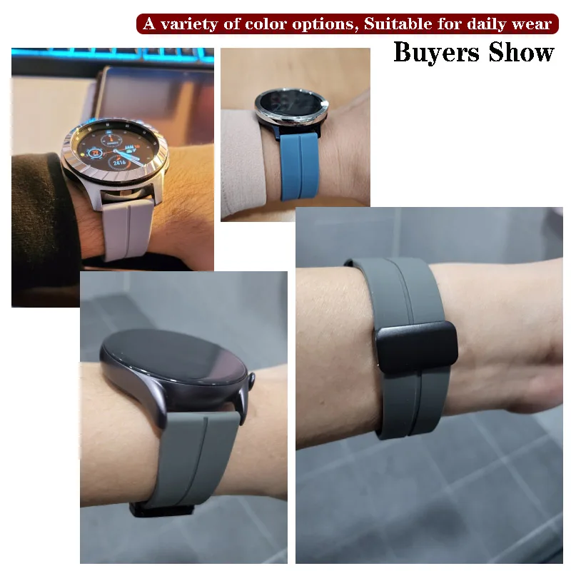 22mm Magnetic Buckle Silicone Wrist Strap For HUAWEI WATCH GT 4 46MM/Pro 2 3 SE/GT3 Pro 46MM/Buds/Ultimate Wristband Bracelet