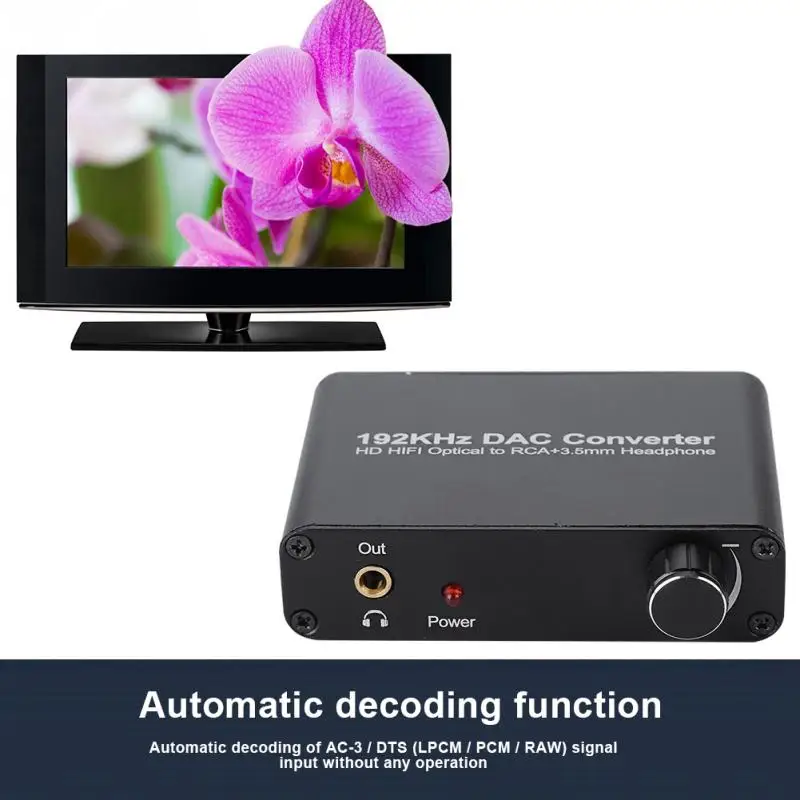 

5.1 HD Digital Optical Coaxial Toslink Analog Converter 192KHz Digital to Analog 5.1CH DAC Audio Decoder for PS3 for XBOX 360