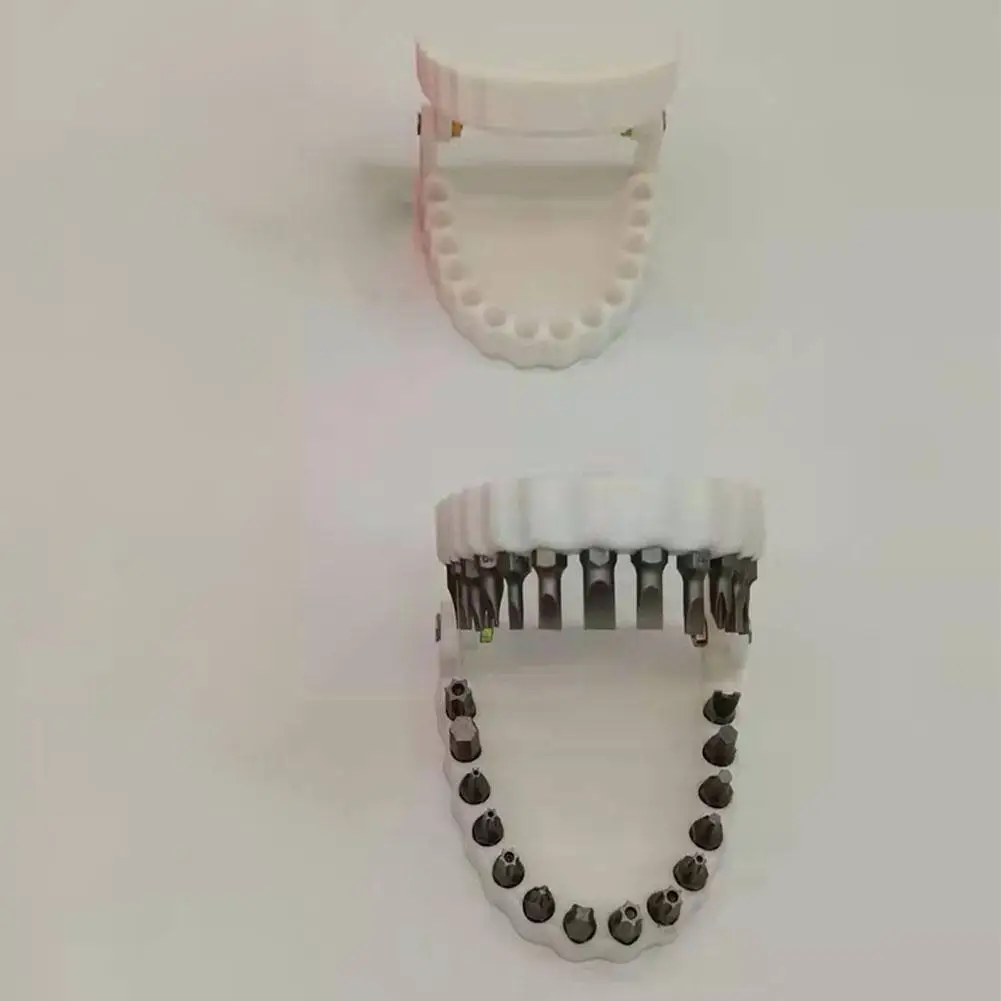

Magnetic Drill Bit Holder With 28pc Bits Teeth Model Design Denture Holder for Drill Fits 1/4 Inch Hex Bit and Drive Bit Ad N4V2