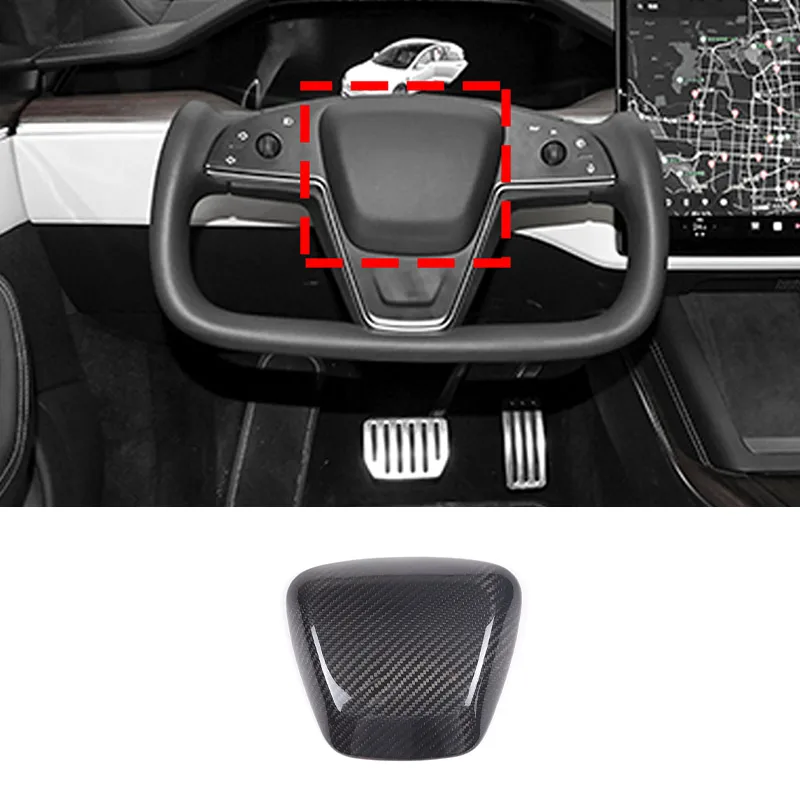 Настоящее углеродное волокно для Tesla Model S 2022-2023 Автомобильное рулевое колесо