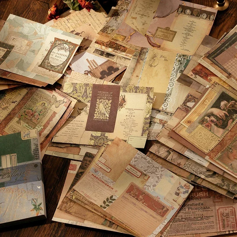 100 шт., винтажный материал, бумага, цветок, коллаж, сделай сам, декоративный фон, бумага для скрапбукинга, журнал, дневник, художественное ремесло (art.: 3920c8b820f7a) - 3920c8b820f7a