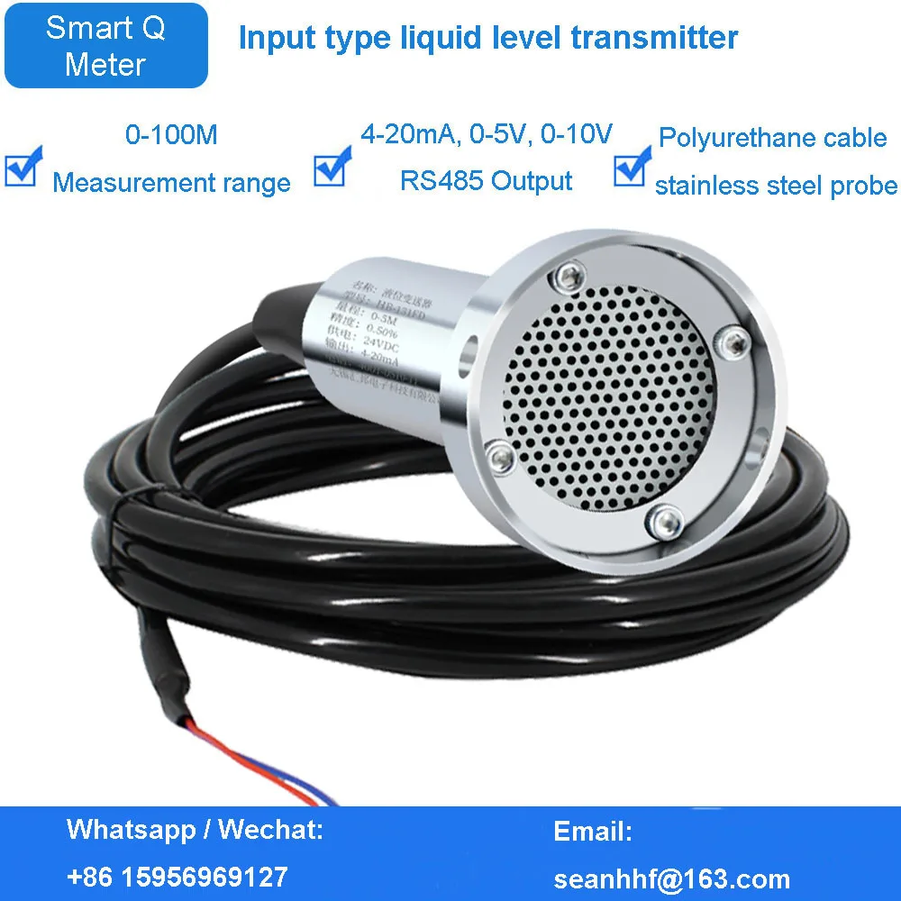 

Sewage tank anti-blocking integrated input liquid level transmitter sensor electronic static pressure 4-20MA water level meter