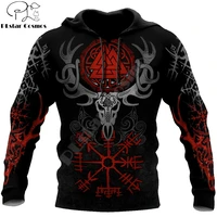 viking skull deer vegvisir valknut 3d printed mens hoodies sweatshirt autumn unisex zipper hoodie casual sportswear dw895
