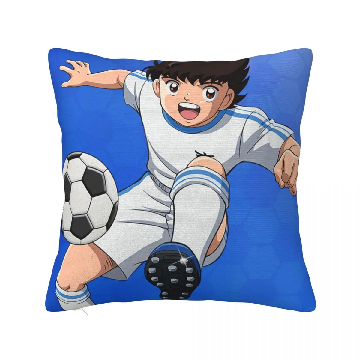 

Captain Tsubasa Anime Pillowcase Printing Polyester Cushion Cover Decor cartoon young football player Pillow Case Cover Home 18"