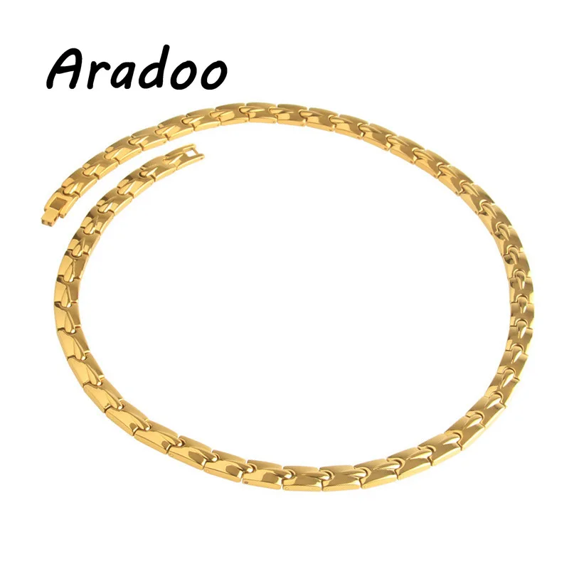 Ожерелье из титановой стали в форме капли воды ожерелье гематита и жира с