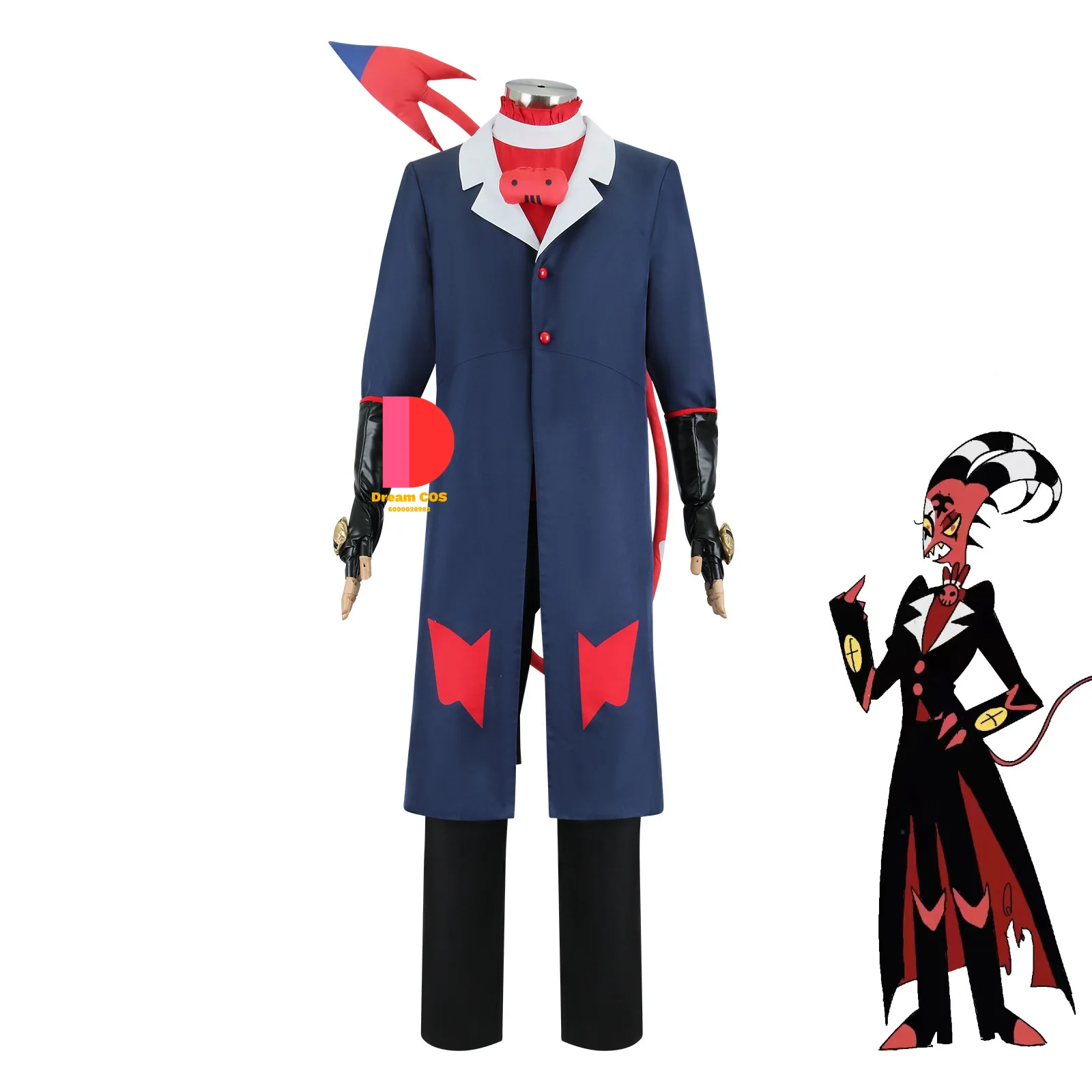 Бюджетный костюм для косплея босса блатзо из аниме Helluva эксклюзивный дизайн с