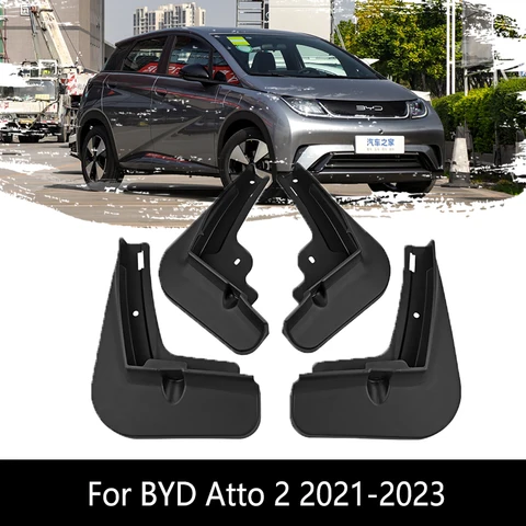 4 шт., передние и задние брызговики для BYD Dolphin EA1 Atto 2 2021 2022 2023, брызговики для крыльев, брызговики, брызговики, колеса, автомобильные аксессуары