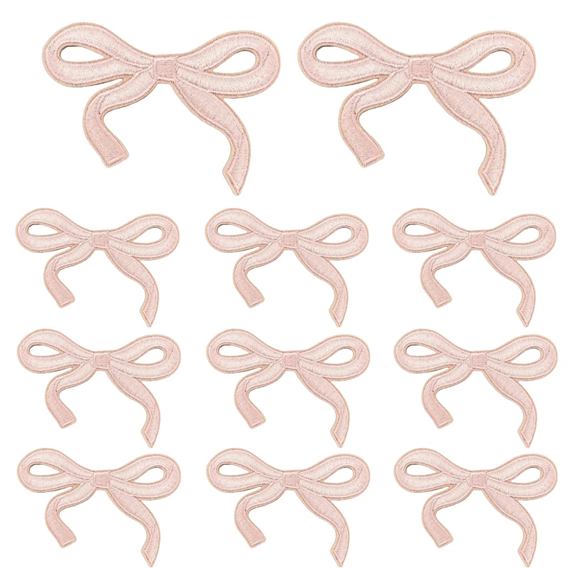 20 шт./компл. красочная вышитая нашивка с бантом-бабочкой железные нашивки для