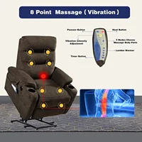 Power Lift Chair For Elderly, Massage Chair With Heat,  2 Side Pockets and Cup Holders, Reclining Chair with USB Port