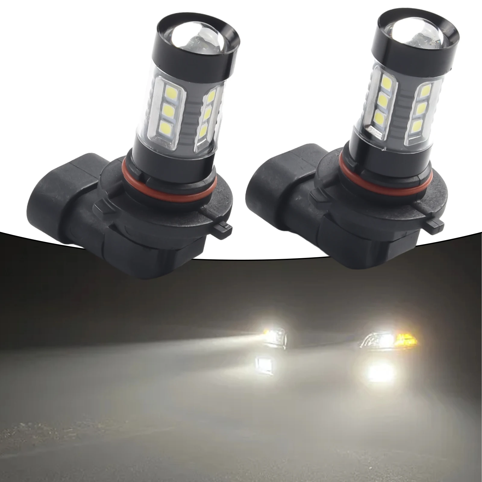 2 шт. H10 Led 9145 9140 Противотуманные фары Лампа 6000K 1760LM Белый Автомобильные ходовые