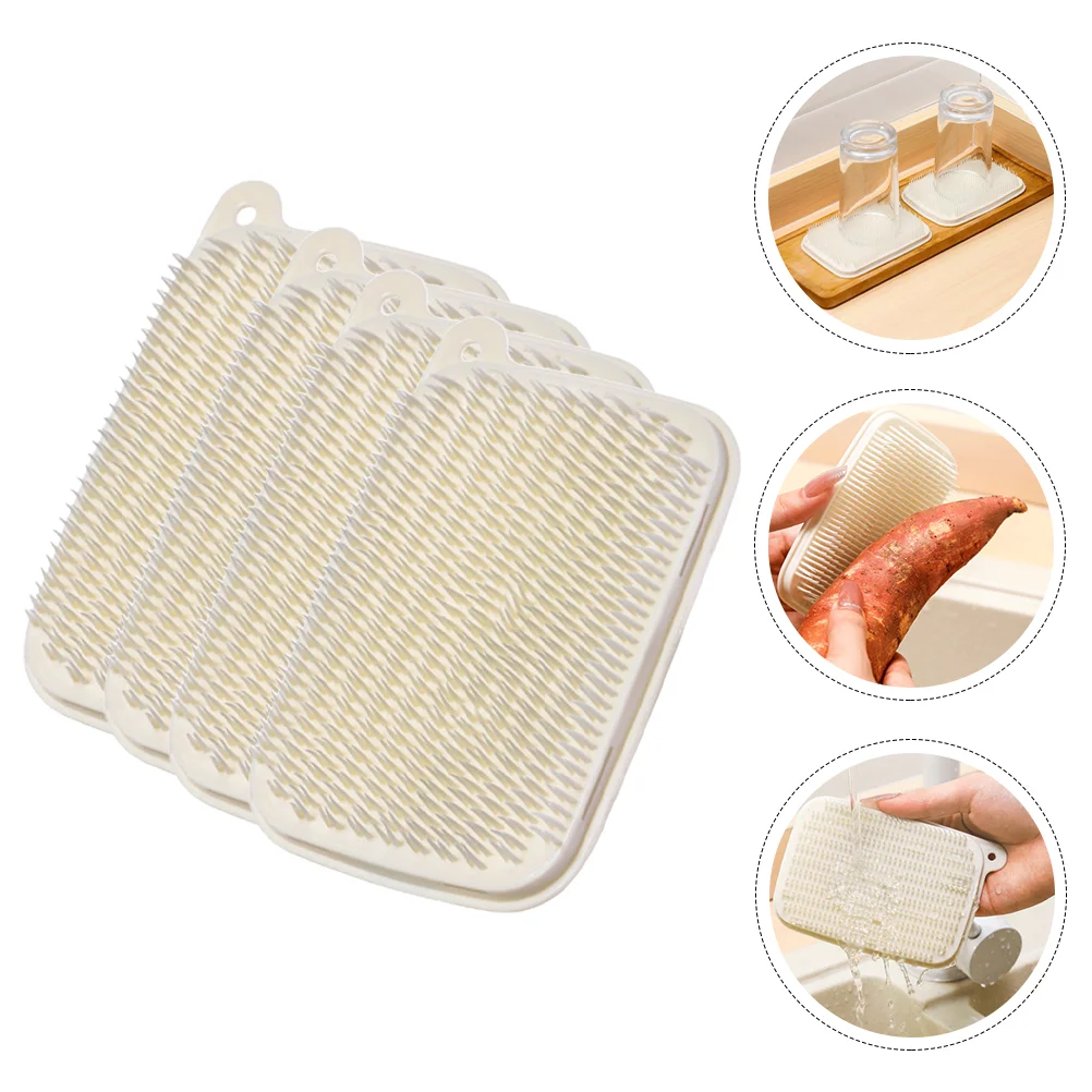 

Brush Scrubber Vegetable Potato Cleaning Dish Brushes Fruit Kitchen Cleaner Washing Veggie Produce Silicone Bendable Carrot