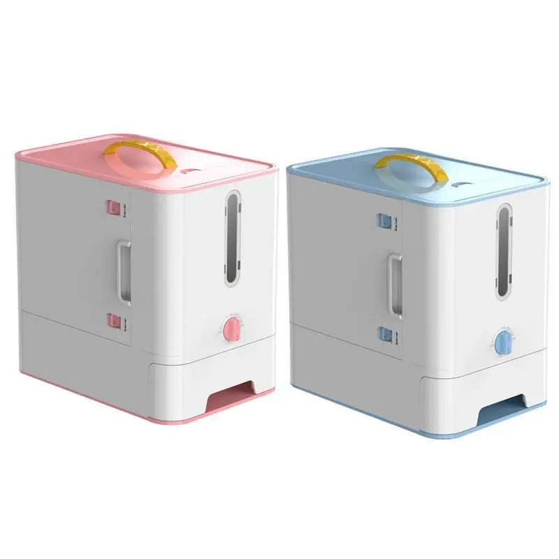 

Dog Food Box Feeder Feeding Station Anti-Rust Stainless Steel With Safety Lock Portable Pet Feeder Food Container For Dog Food