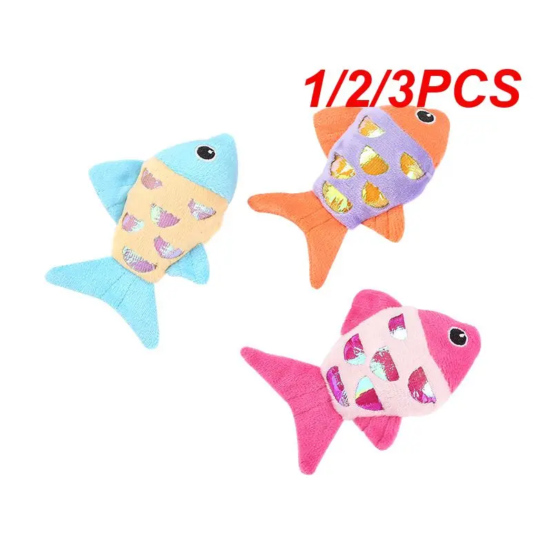 

1/2/3PCS Hot Sale Fish Shaped Pet Cat Toy Teeth Grinding Catnip Toys Interactive Plush Fish Toy Kitten Chewing Bite Toy Pet