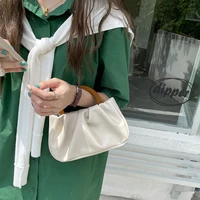 niche design wooden handle pleated cloud handbag female 2022 new trend ins messenger mini bags for women