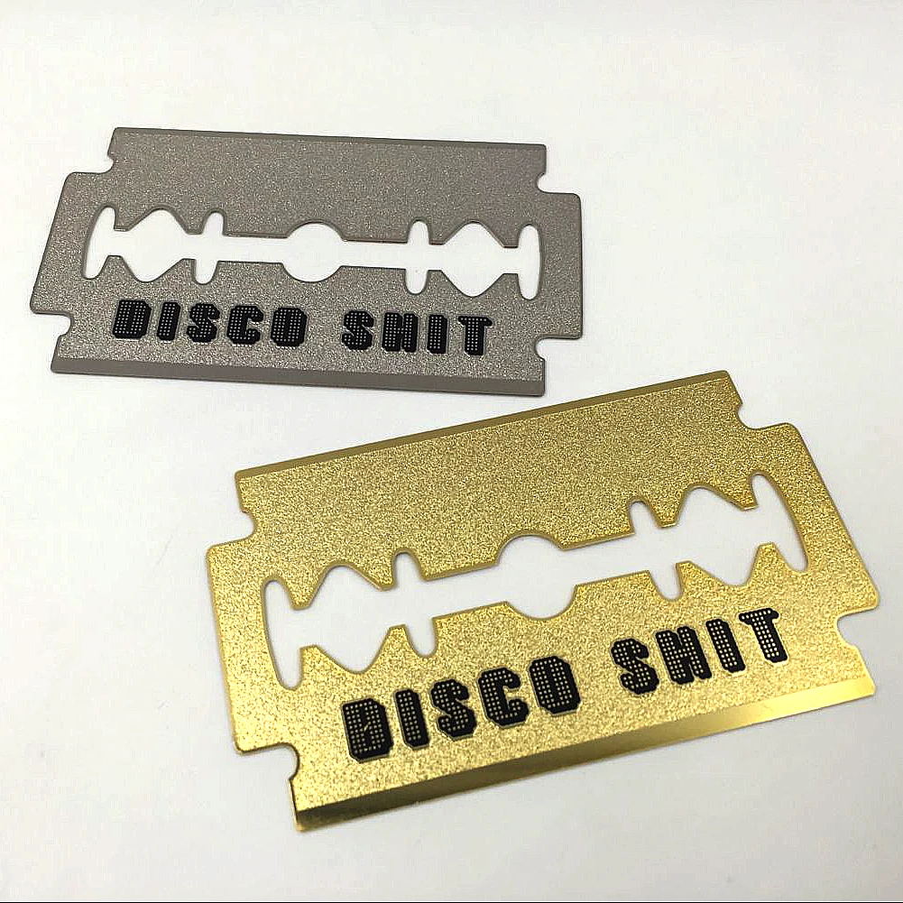 Custom Golden Frosted Metal Card Business VIP Printed Die Cutout Engraved Silver Plated