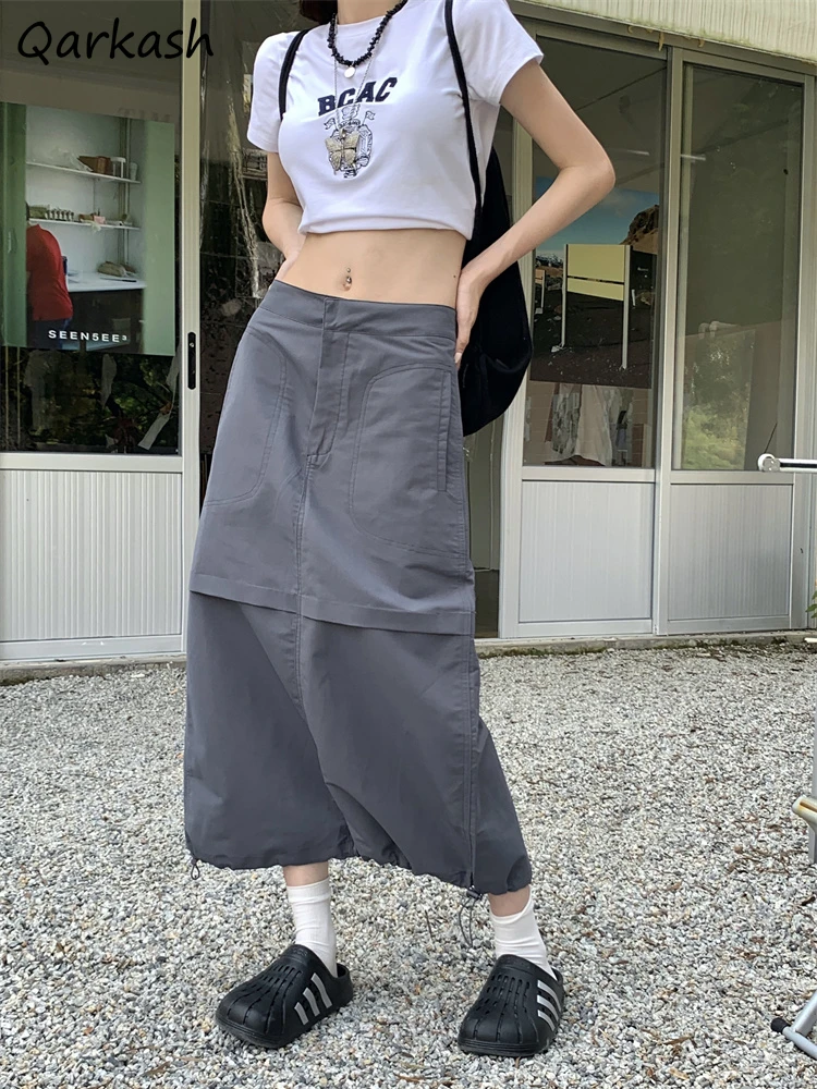 

Женские универсальные Бриджи средней длины в американском стиле Harajuku с карманами