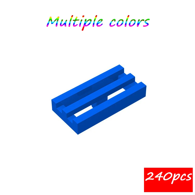 Фото MOC 240 шт. 2412 1x2 сетка световая пластина строительные блоки 30244 доска кирпичи частицы головоломка идея DIY игрушка дети подарки на день рождения и ребенка №1