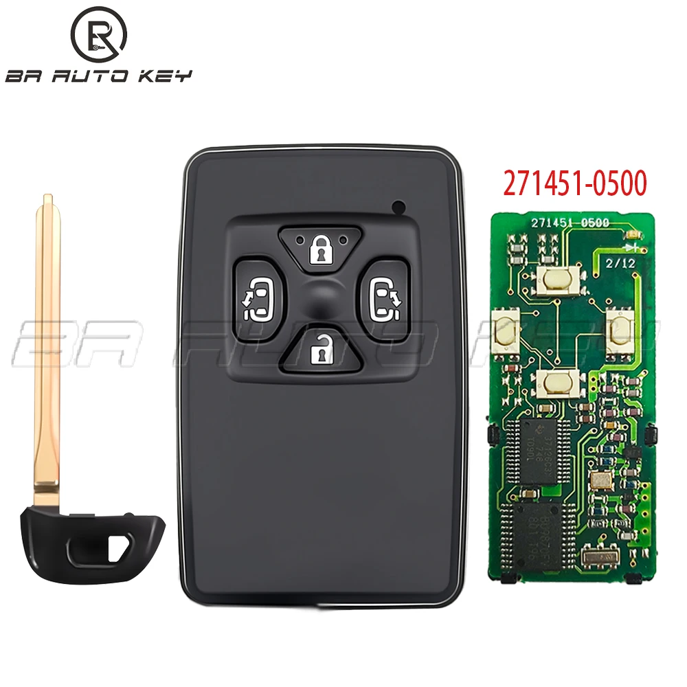 

271451-0500 Оригинальный 312 МГц 4D чип без ключа, дистанционный автомобильный брелок для Toyota Noah Voxy Estima Vellfire OEM, умный ключ для Toyota