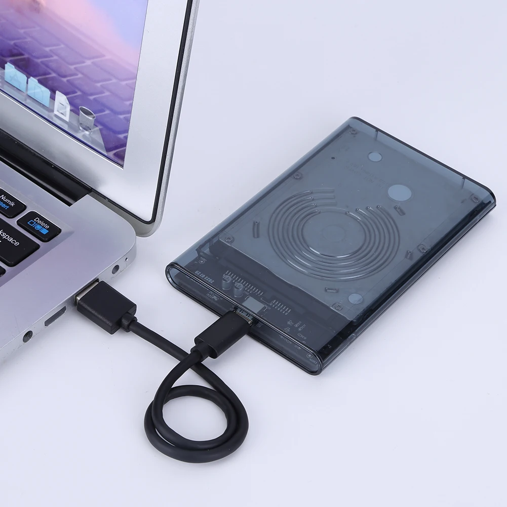 

2.5 inch HDD Case SATA to USB3.1 Hard Drive Enclosure Up to 10 Gbps 8TB HDD SSD Case USB3.0 To Type-C Transparent Hard Disk Box