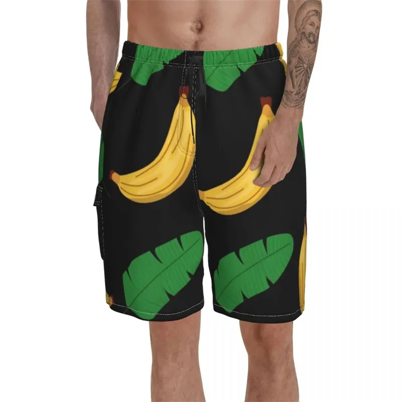 Шорты мужские пляжные с принтом фруктов смешные уличные короткие штаны