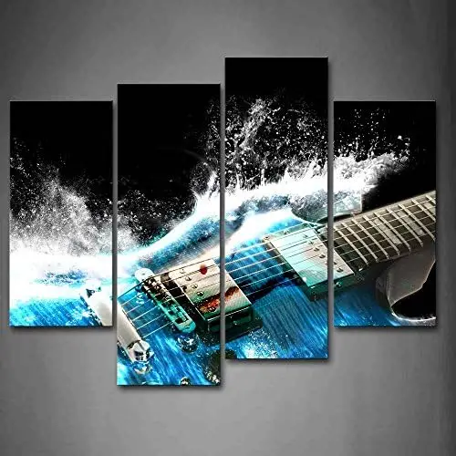 

in Blue and Waves Looks Beautiful Painting The Picture Print On Canvas Music Pictures for Home Decor Decoration Gift Demon sla