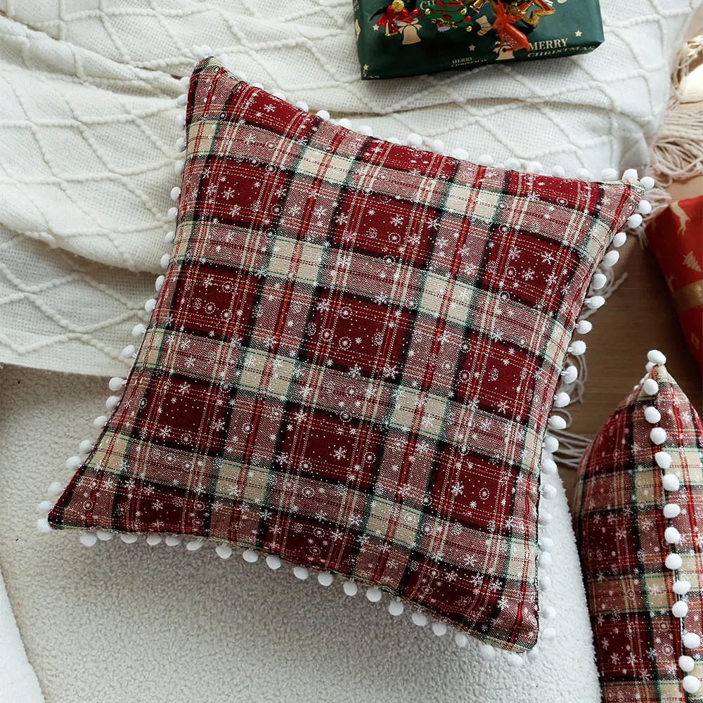 

Клетчатый декоративный чехол для подушки CANIRICA