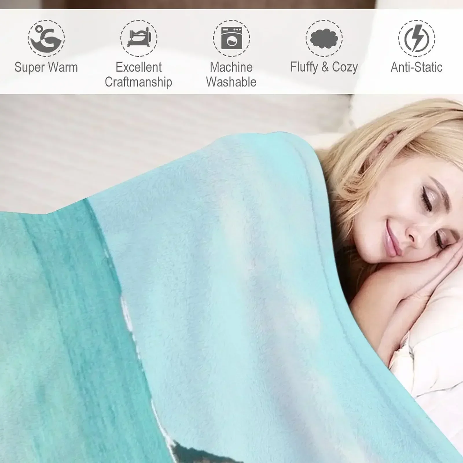 Lanikai Гавайское Ocean Beach Views Плед Волосы Постельное белье Одеяла