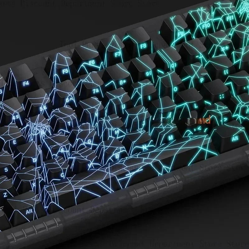Механическая клавиатура ZORNHER Zuohe ZH980 Spider Web, 3 режима, беспроводная, игровая, RGB, с возможностью горячей замены, настраиваемая, аксессуары для ПК, подарки (art.: 3920da83242df) - 3920da83242df
