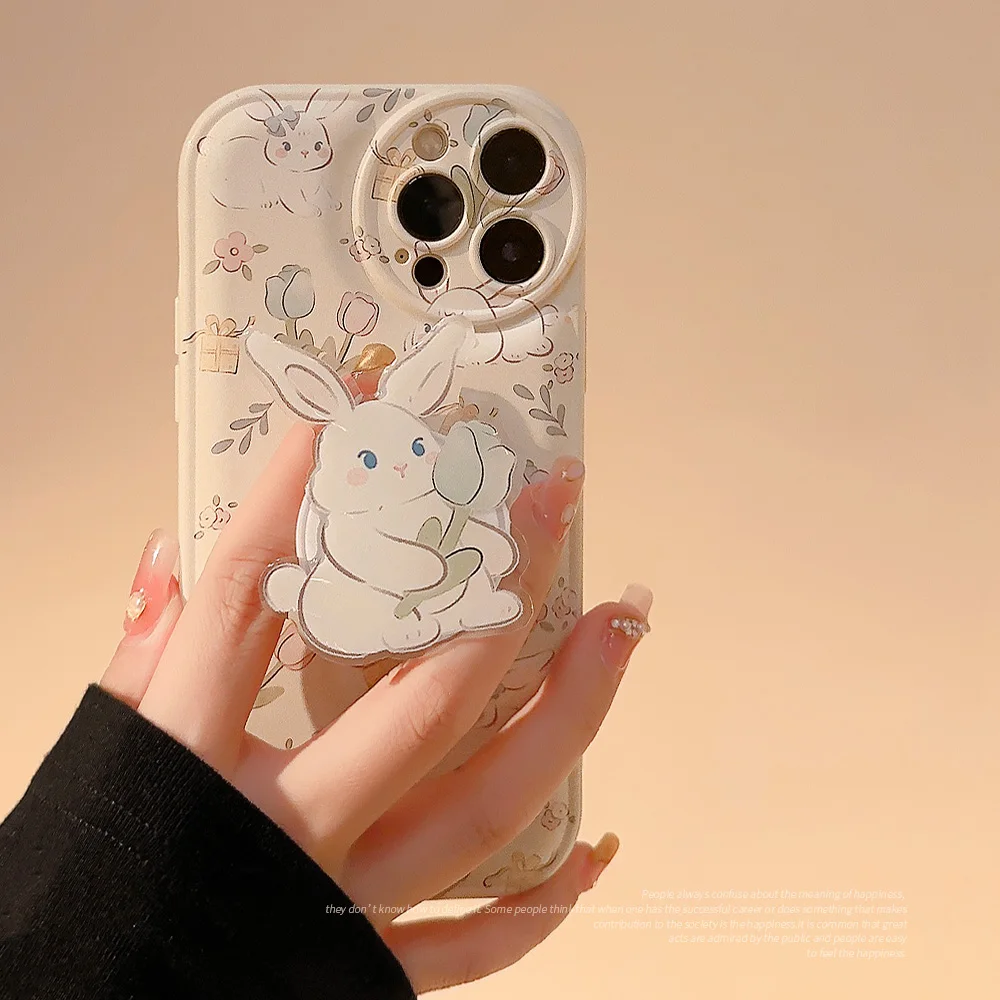 

Luxury Rabbit Phone Cases For Iphone 13 Pro Max Funda Iphone 11 14 12 XR X Xs 7 8 Plus SE 2020 14promax 13promax Silicon Covers